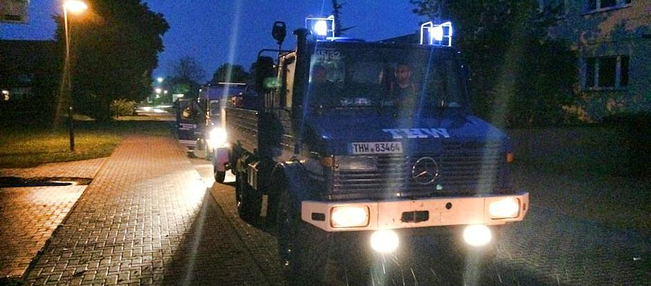 THW Salzwedel auf Anforderung der Feuerwehr Arendsee im Einsatz.